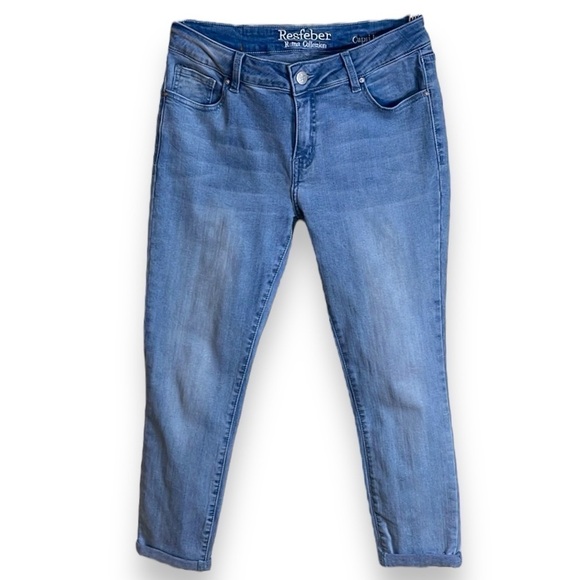 Resfeber Roma Collection Capri Jeans Women’s Size 8 Light Wash Cuffed NWOT - Picture 1 of 6